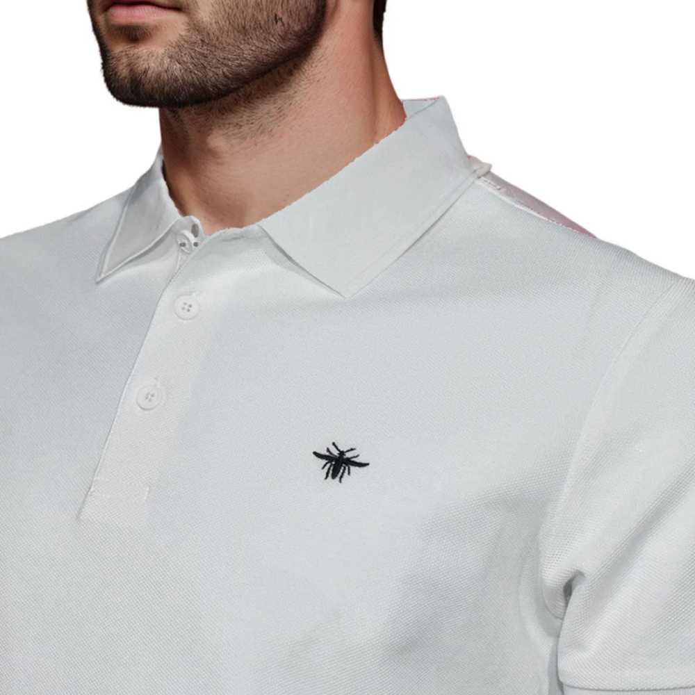 Dior Bee Embroidered White Premium Polo T-shirt-2