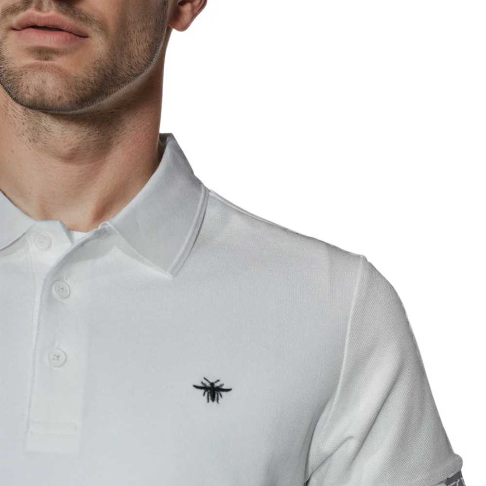 Dior Bee Embroidered White Premium Polo T-shirt-4