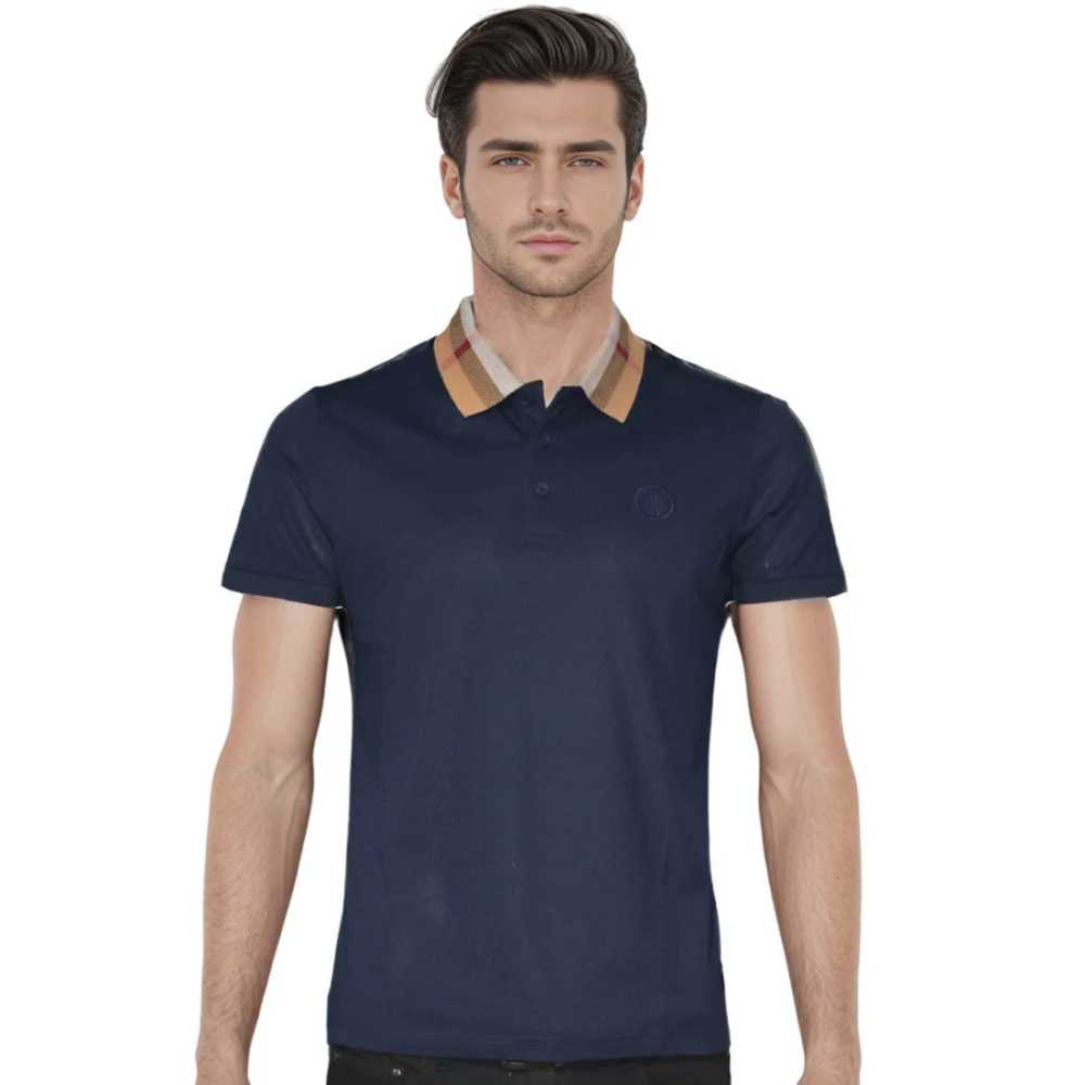 Burberry TB Embossed Logo Navy Blue Premium T-shirt-0