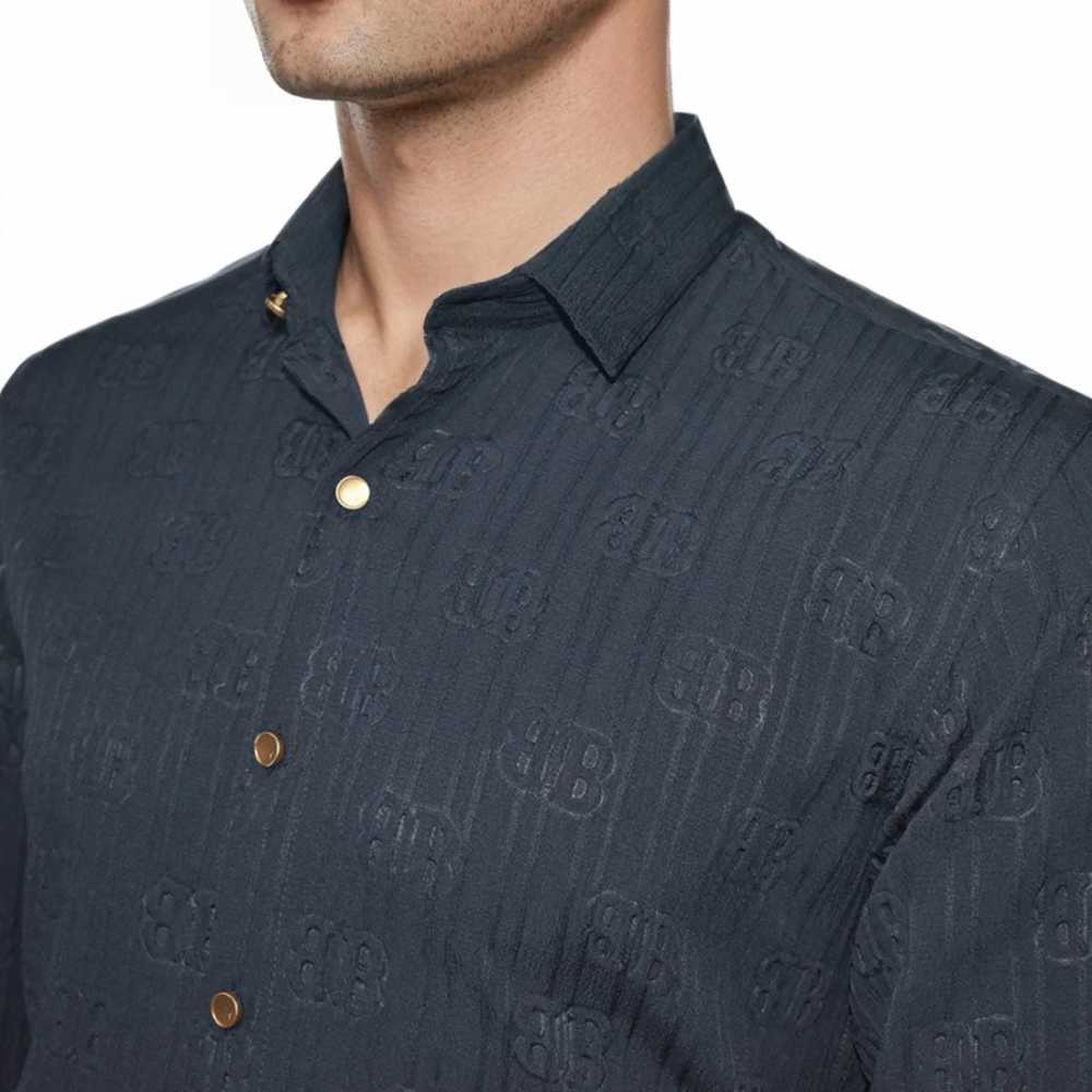 Balenciaga Blue Premium Quality Designer Shirt-3