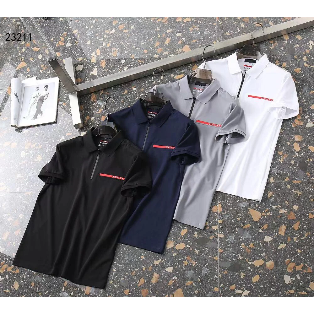 Prada Grey Premium Quality T-shirt-0