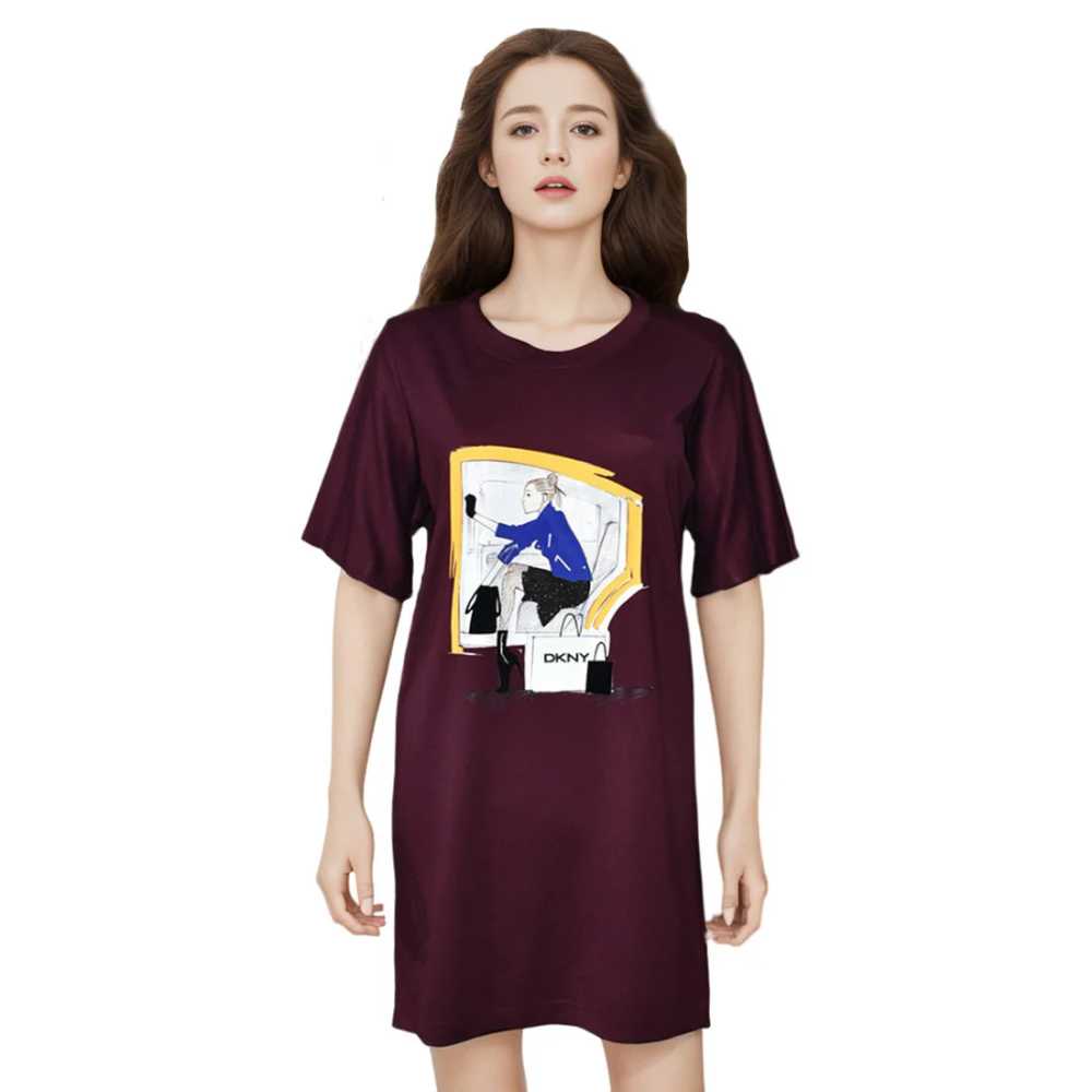 DKNY Purple Premium Quality Dress-thumb-1