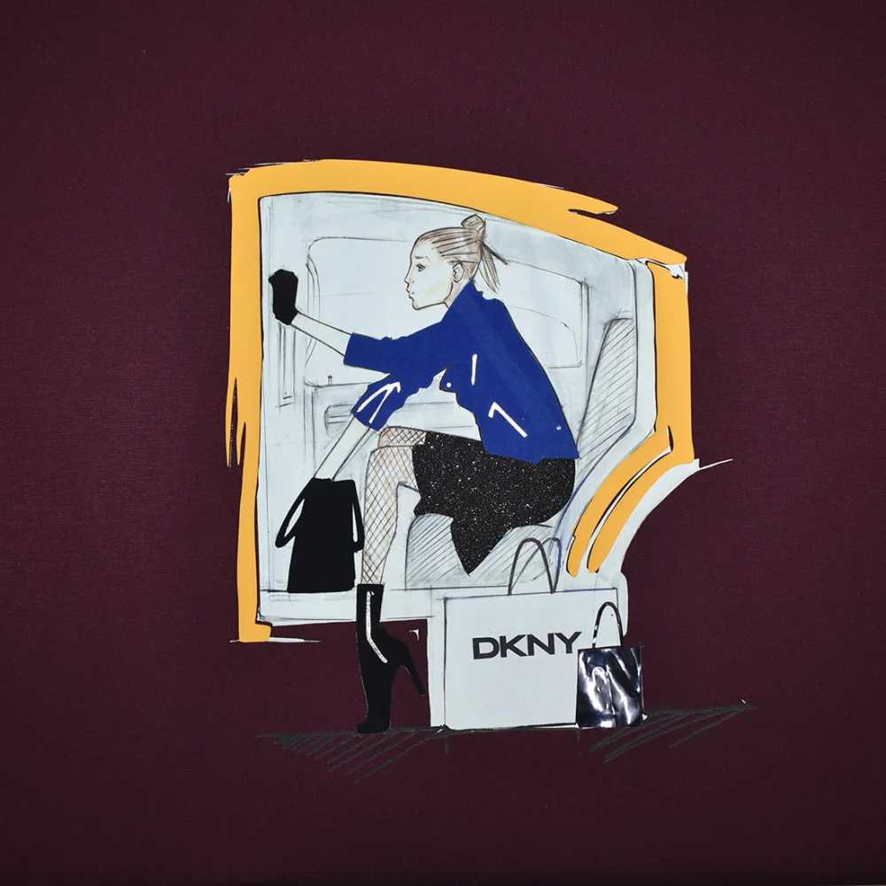 DKNY Purple Premium Quality Dress-thumb-4