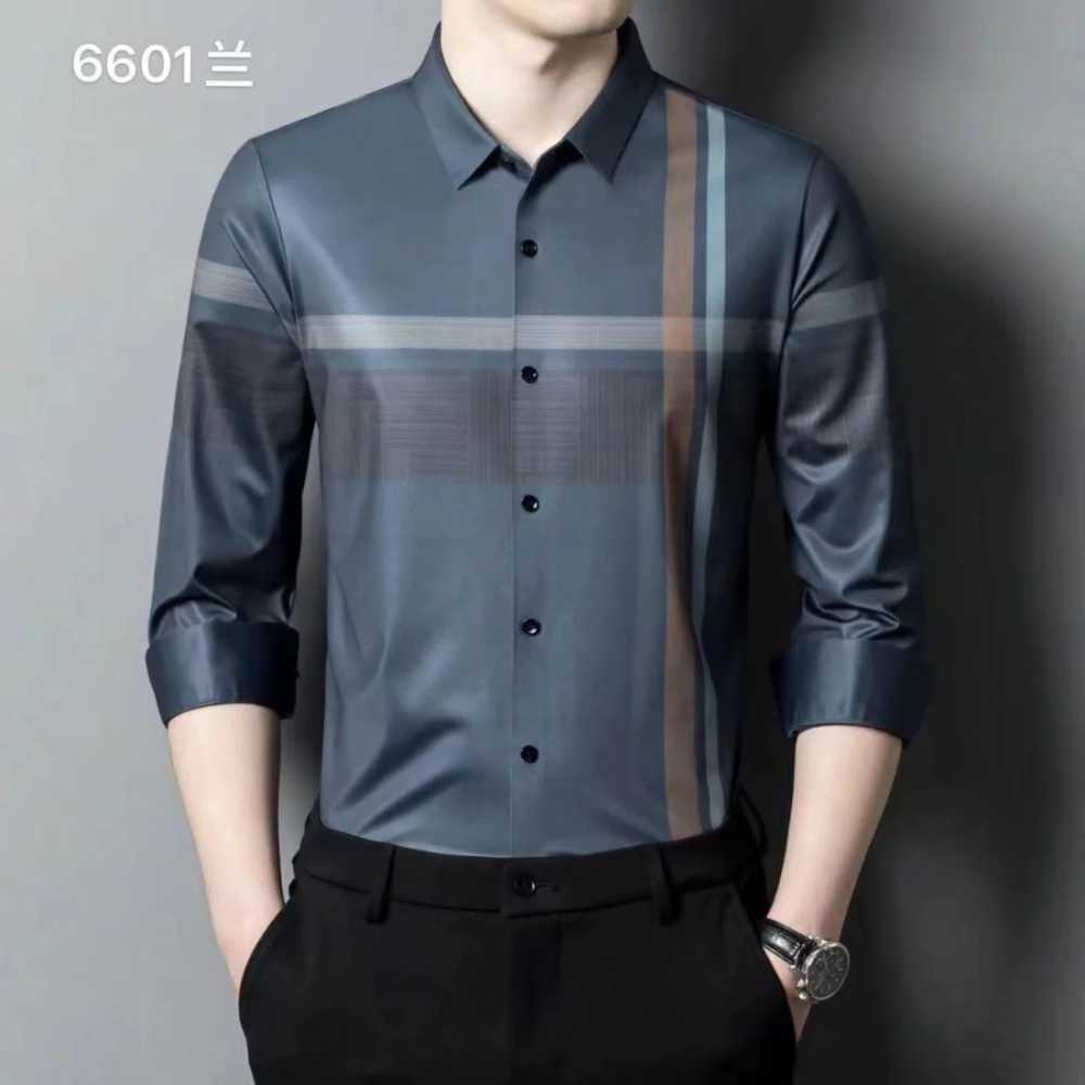 Burberry Checked Blue Premium Quality Formal Shirt-0