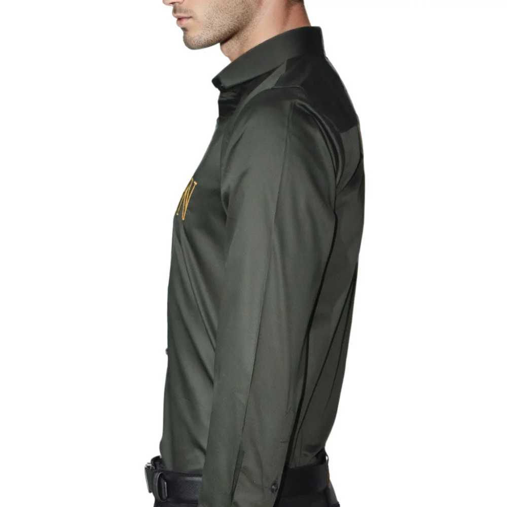 Balmain Green Premium Quality Long Sleeve Shirt-thumb-2