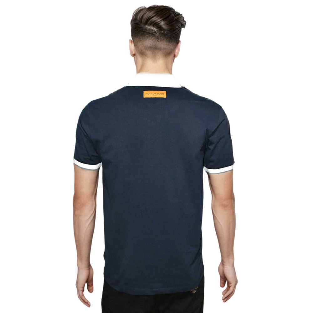 Louis Vuitton Blue Premium Polo T-Shirt-thumb-1