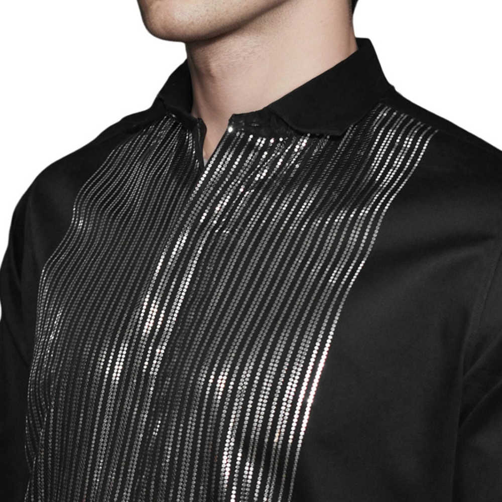 Armani Exchange Black Premium Quality Tuxedo Shirt-thumb-2