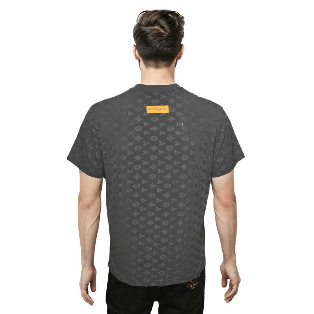 Louis Vuitton Grey Premium Quality Half Sleeve T-shirt-thumb-1