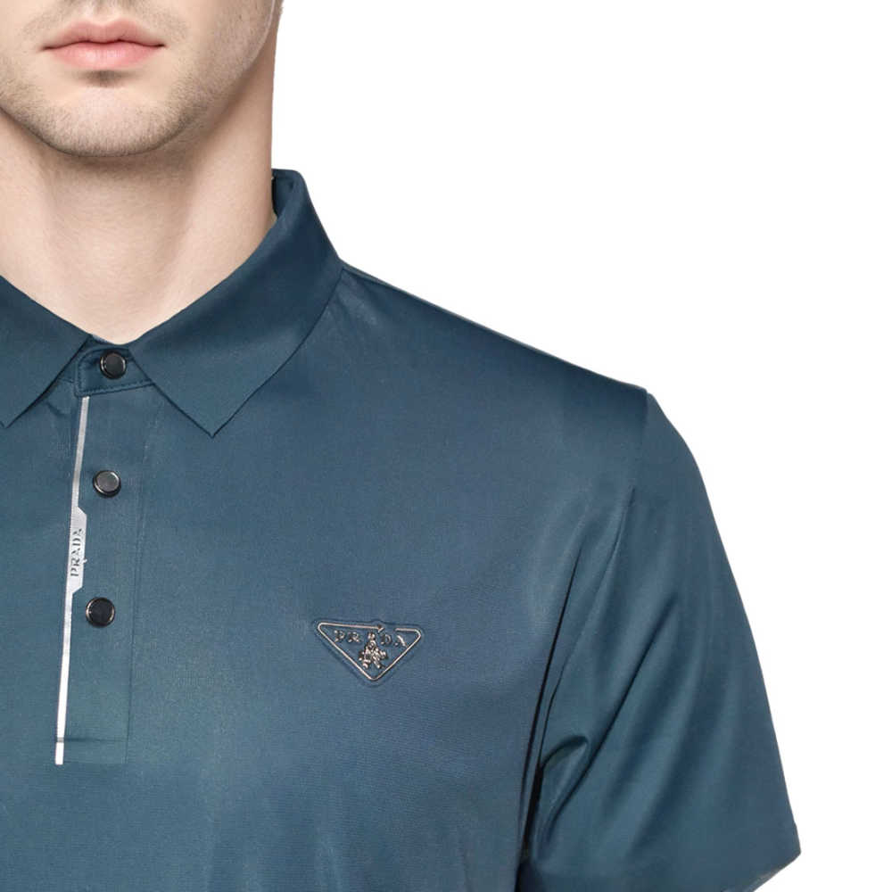 Prada Dark Blue Premium Quality T-shirt-thumb-4