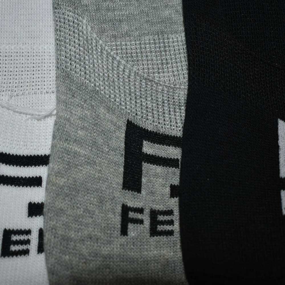 Fendi Embroidery logo No Show Premium Socks - Pack of 5-thumb-2