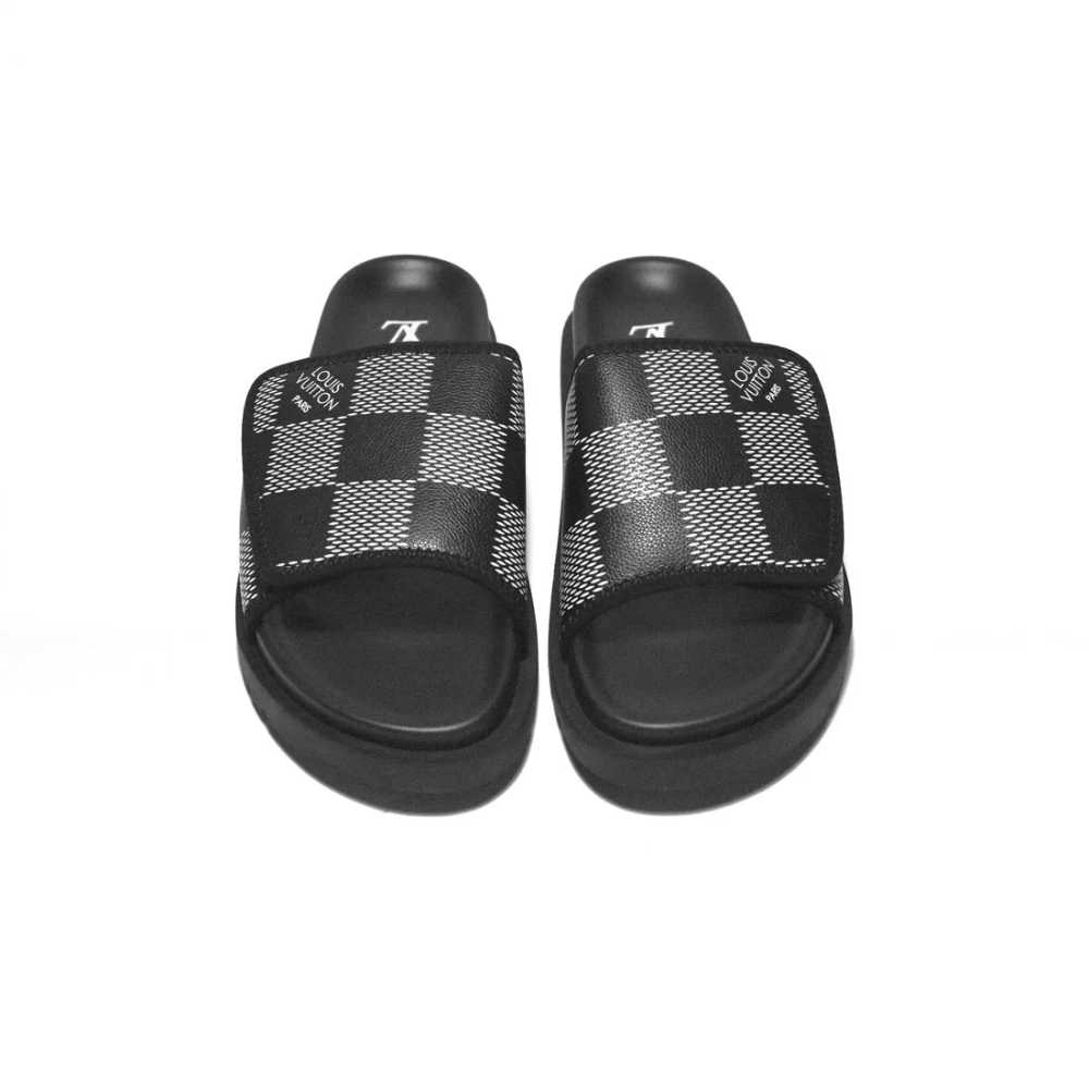 Louis Vuitton Black Premium Quality Men's Flip-flops-4