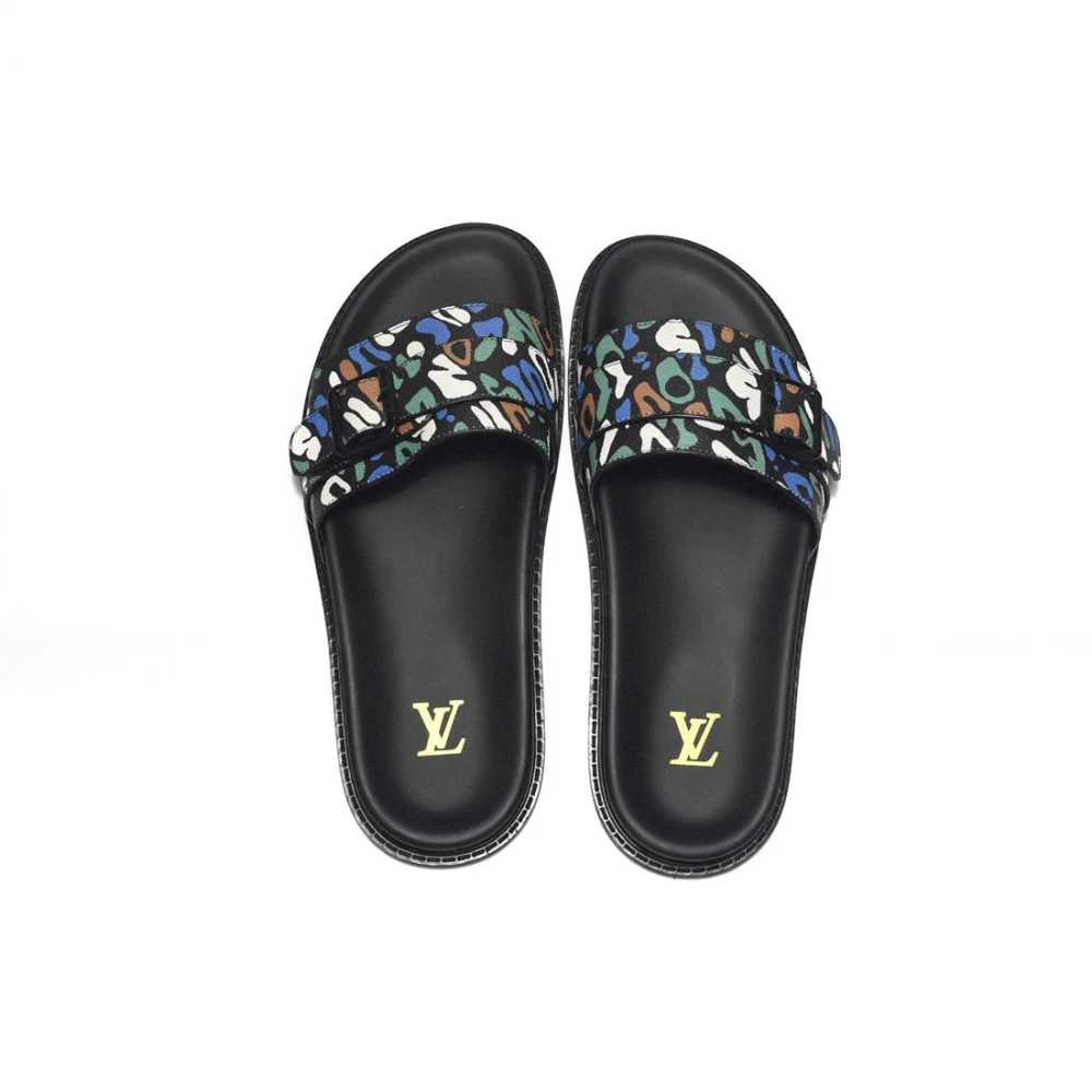 Louis Vuitton Black Premium Quality Men's Flip-flops-3