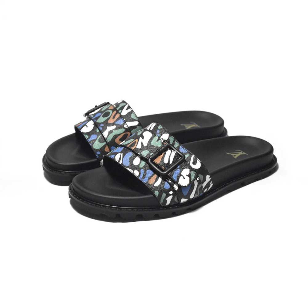 Louis Vuitton Black Premium Quality Men's Flip-flops
