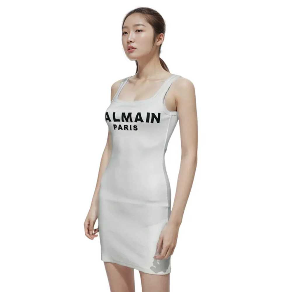 Balmain White Paris Premium Quality Dress-1