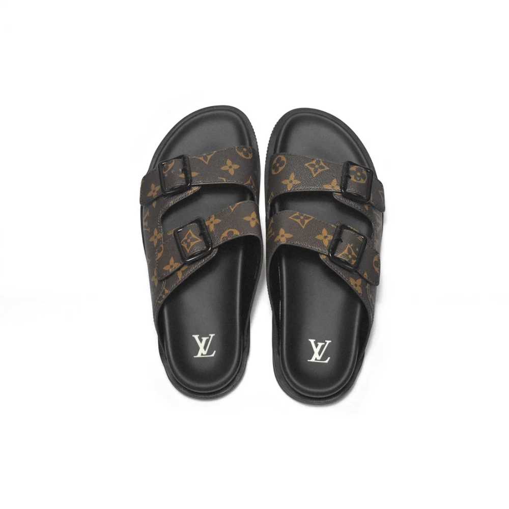 Louis Vuitton Black Premium Quality Men's Flip-flops-3
