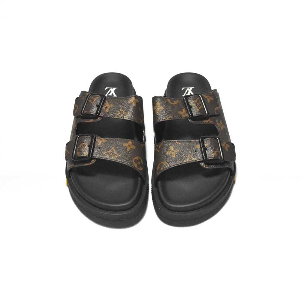 Louis Vuitton Black Premium Quality Men's Flip-flops-4