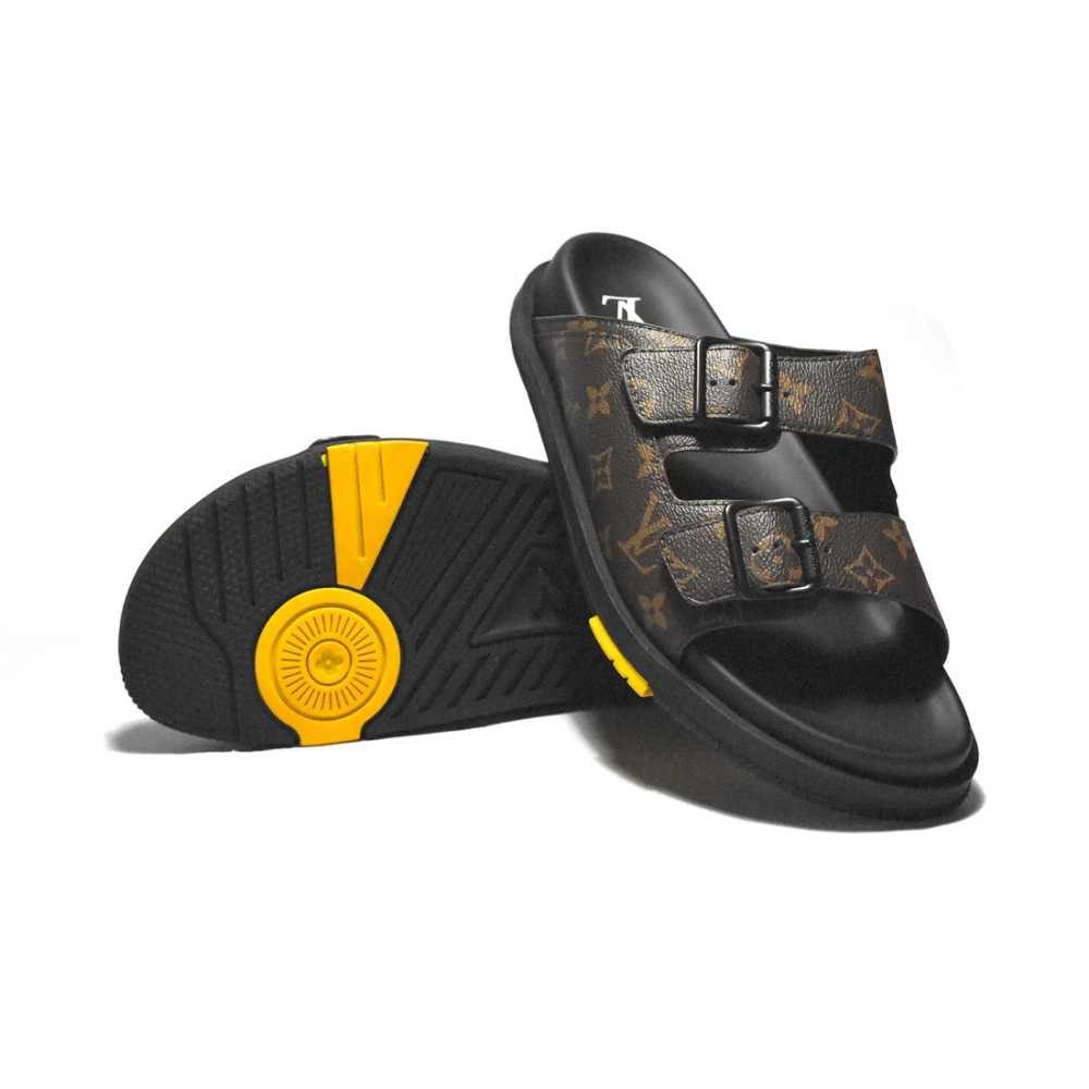 Louis Vuitton Black Premium Quality Men's Flip-flops-6