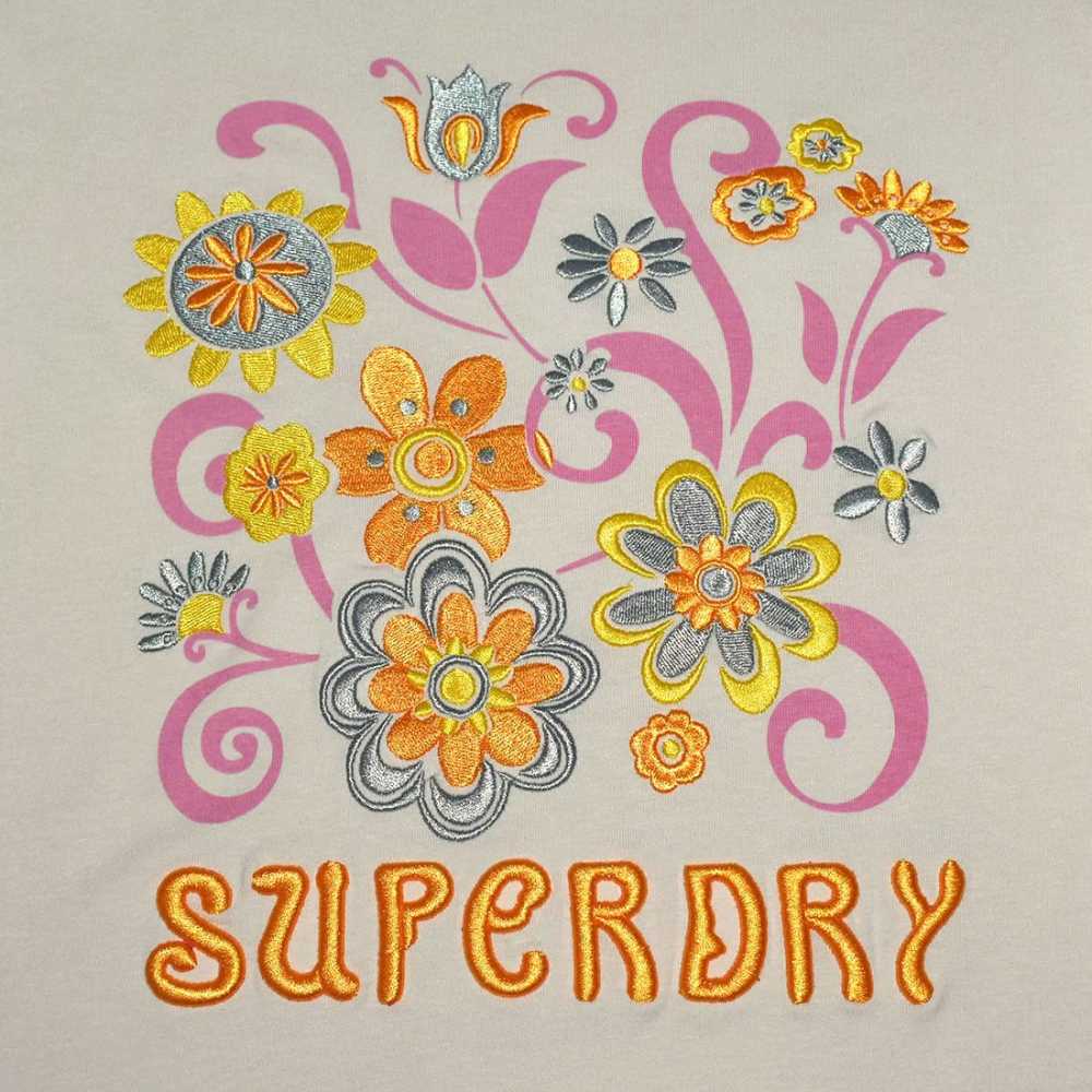 Superdry Cream Premium Quality Women T-shirt-3