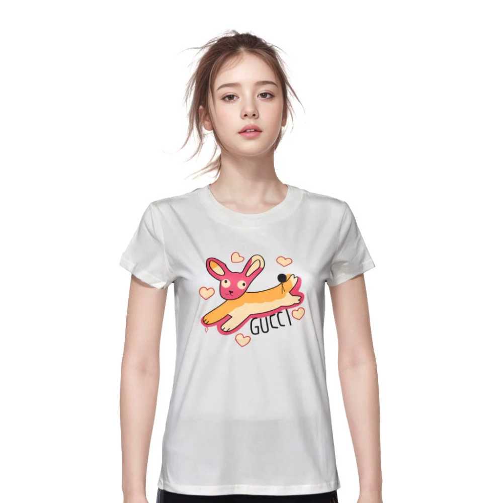 Gucci White Premium Quality Women T-shirt