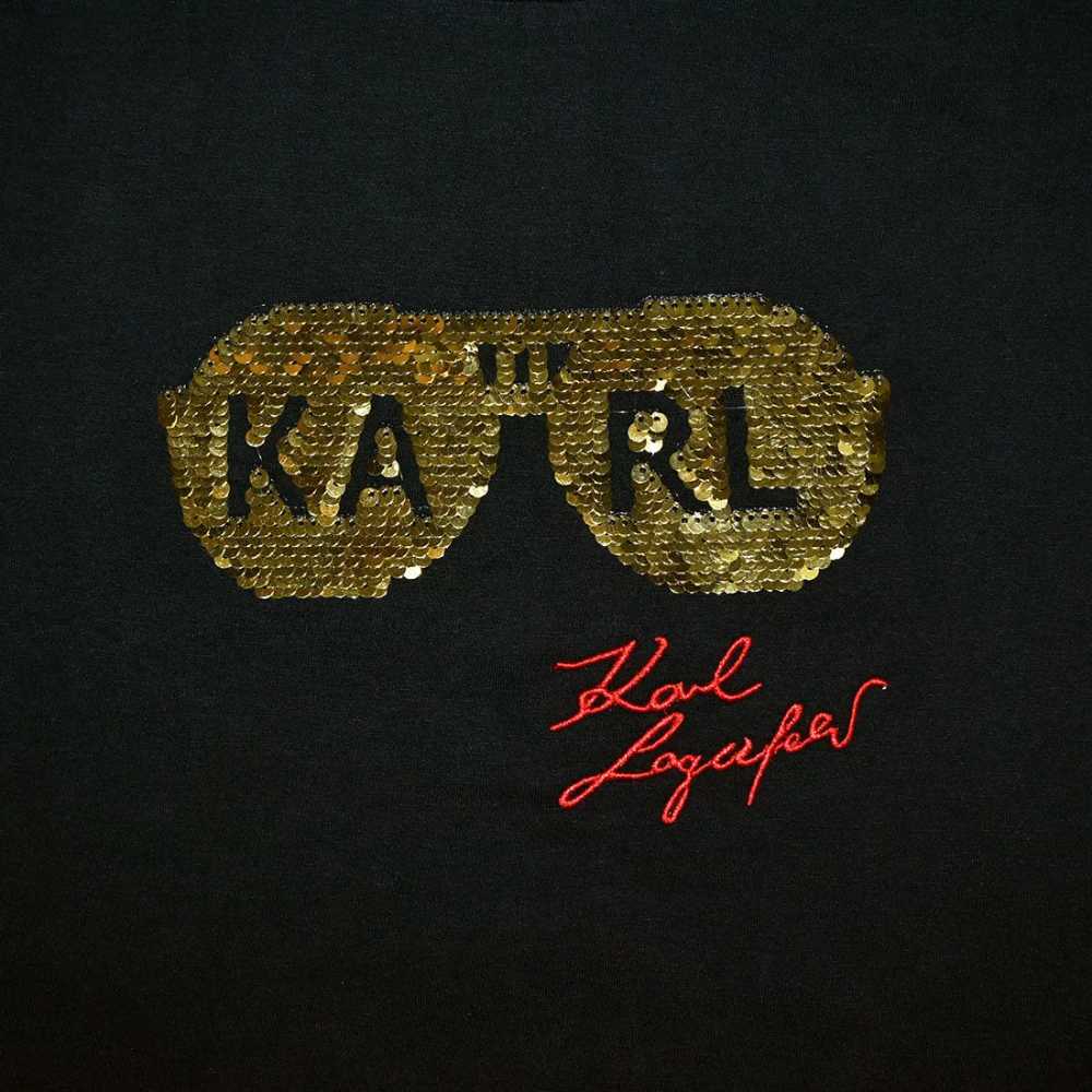 Karl Lagerfeld Black Premium Quality Women T-shirt-3
