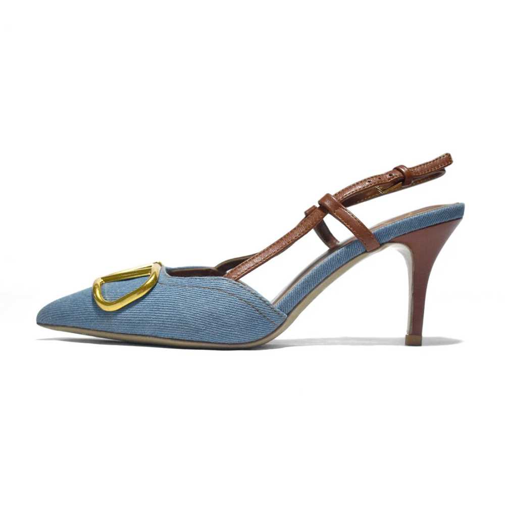 Valentino Sky Blue Premium Quality Heels Sandals-1