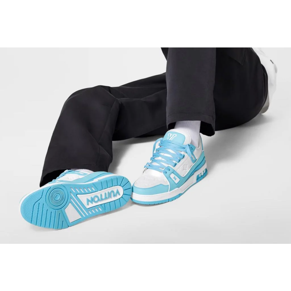 Louis Vuitton Sky Blue Premium Quality Sneakers-4