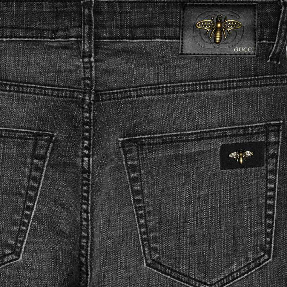 Gucci Dark Black Premium Quality Denim Jeans-3