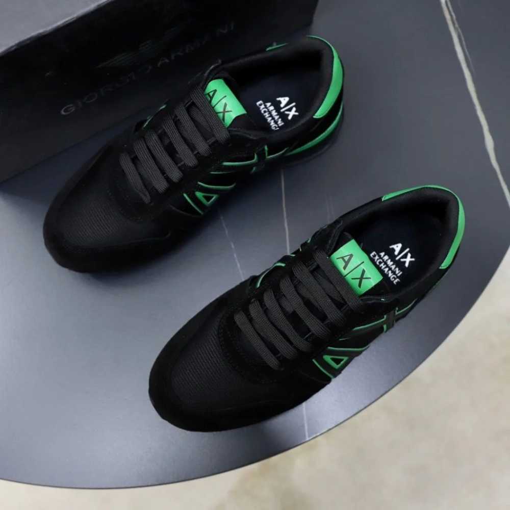 Armani Exchange Black & Green Premium Quality Sneakers-0