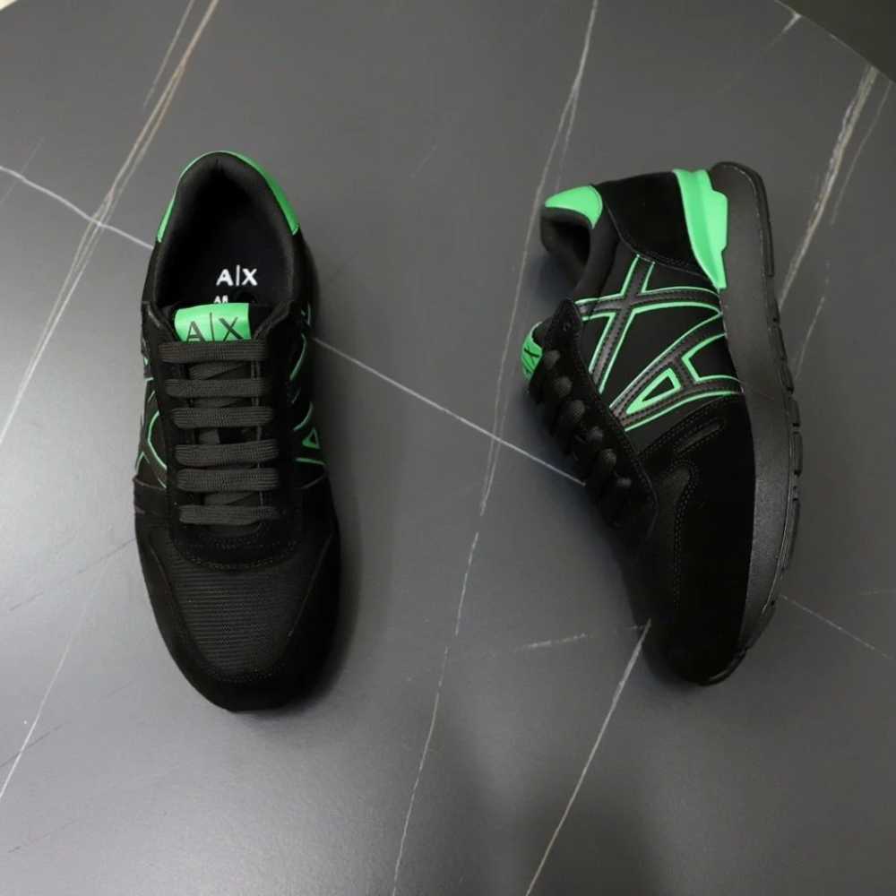 Armani Exchange Black & Green Premium Quality Sneakers-3