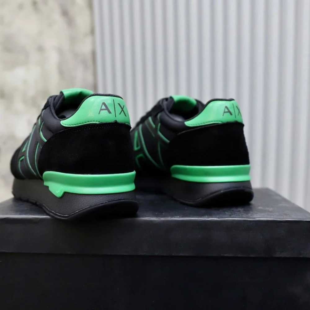 Armani Exchange Black & Green Premium Quality Sneakers-6