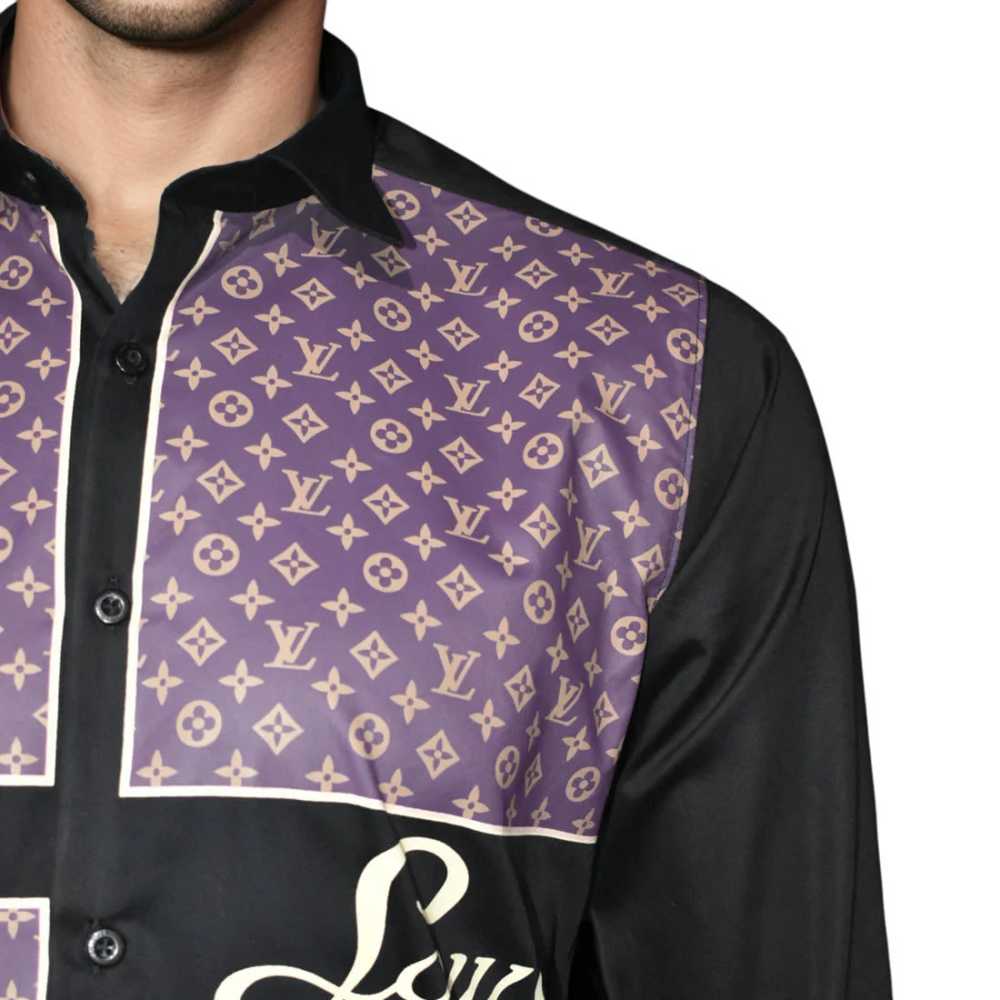 Louis Vuitton Black Premium Quality Men's Shirt-5