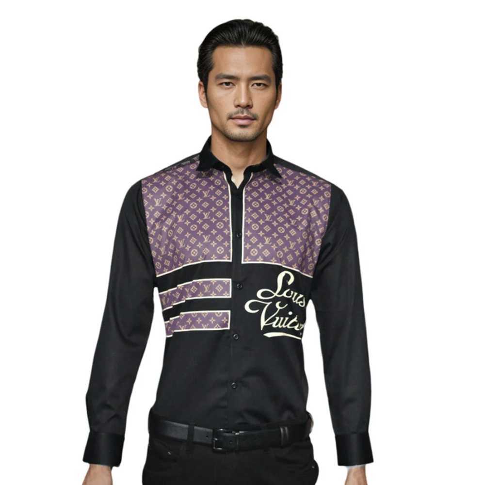 Louis Vuitton Black Premium Quality Men's Shirt