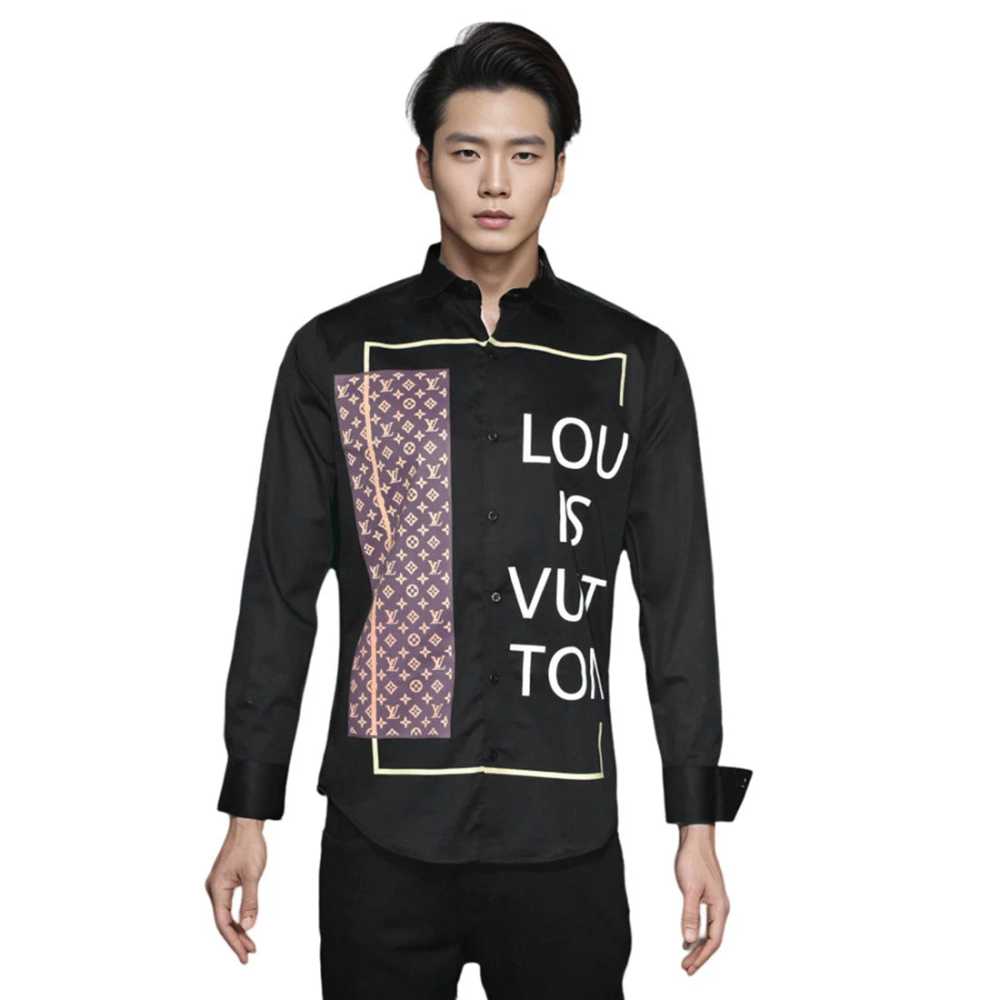 Louis Vuitton Black Premium Quality Men's Stylish Shirt-6