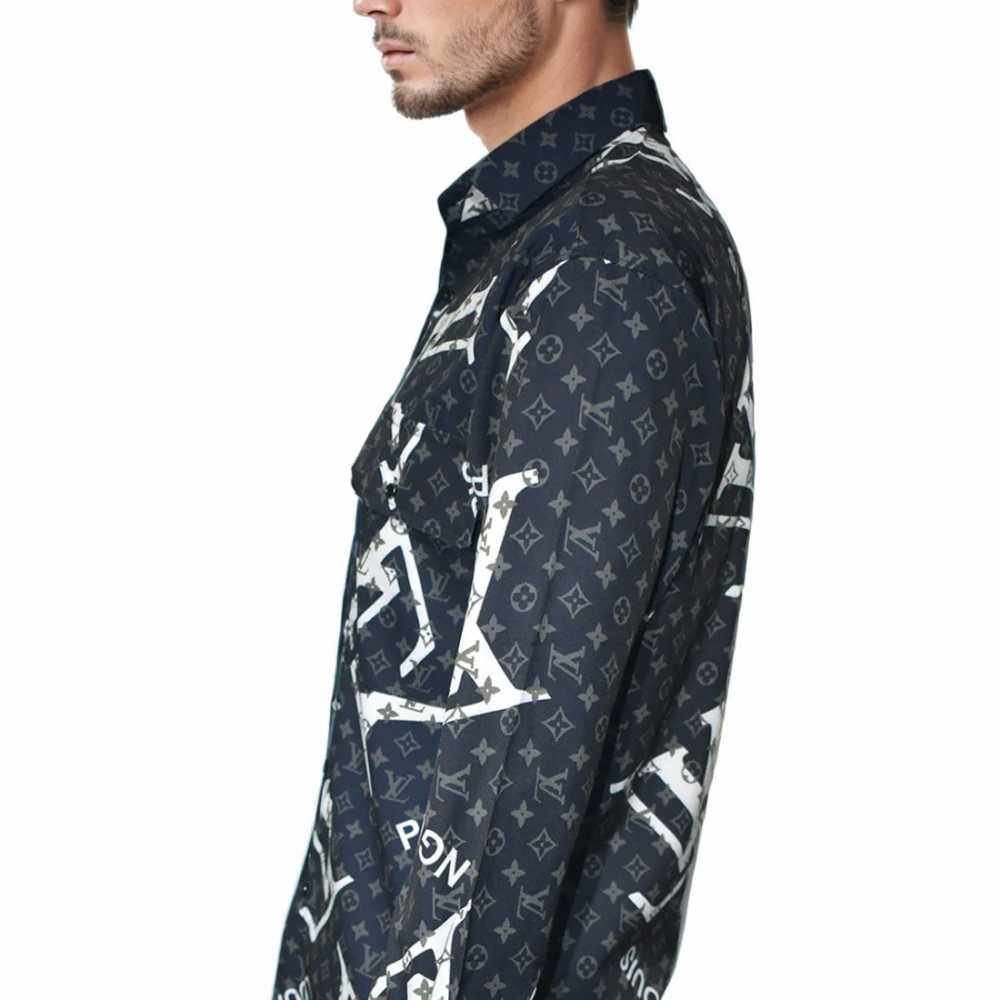 Louis Vuitton Black Premium Quality Printed Shirt-3