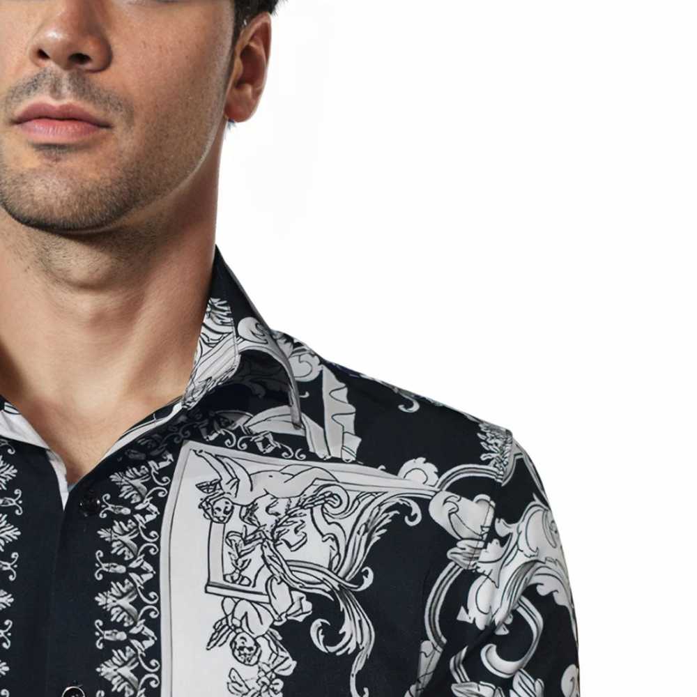 Versace Silver Baroque Drop Shoulder Premium Quality Shirt-4
