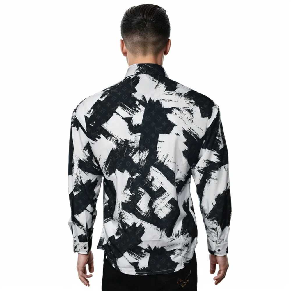 Louis Vuitton Black & White Premium Quality Designer Shirt-thumb-1