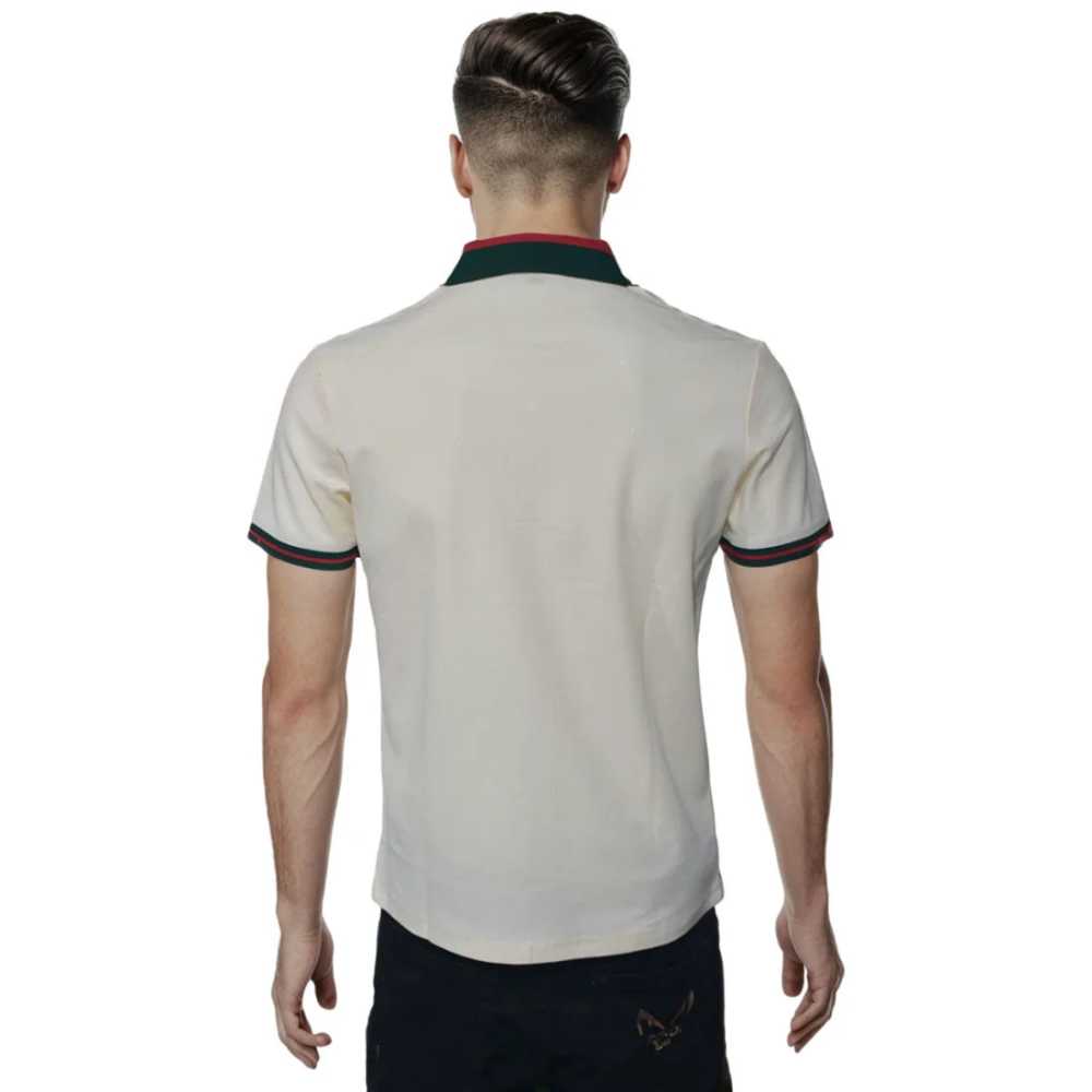 Gucci Embroidered logo Cream Premium T-shirt-thumb-1