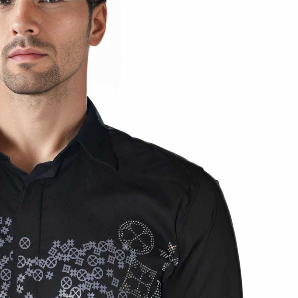 Louis Vuitton Black Premium Quality Designer Men's Shirt-4