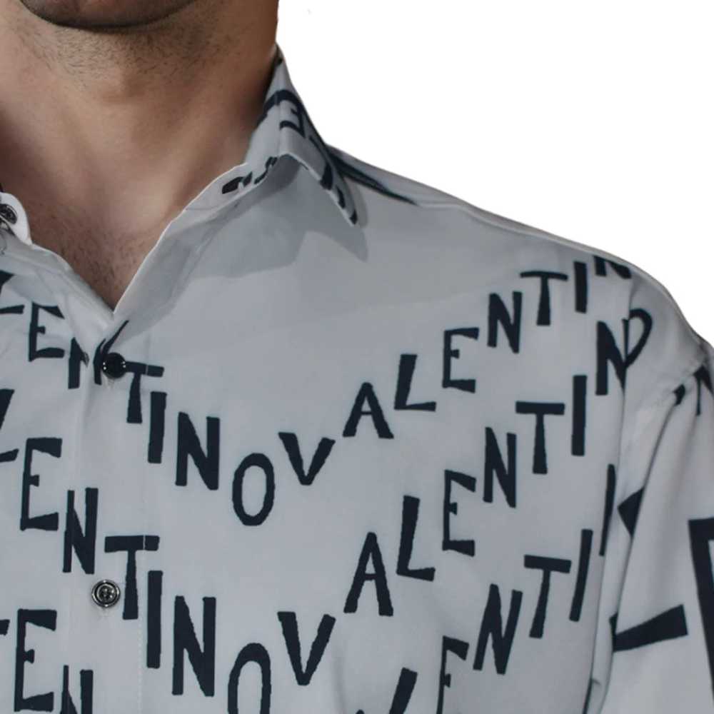 Valentino Printed White Premium Quality Shirt-4