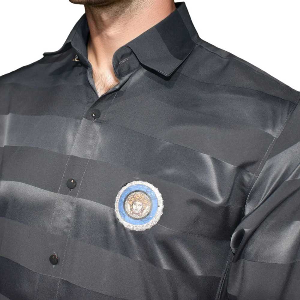 Versace Grey Premium Quality Designer Shirt-thumb-2