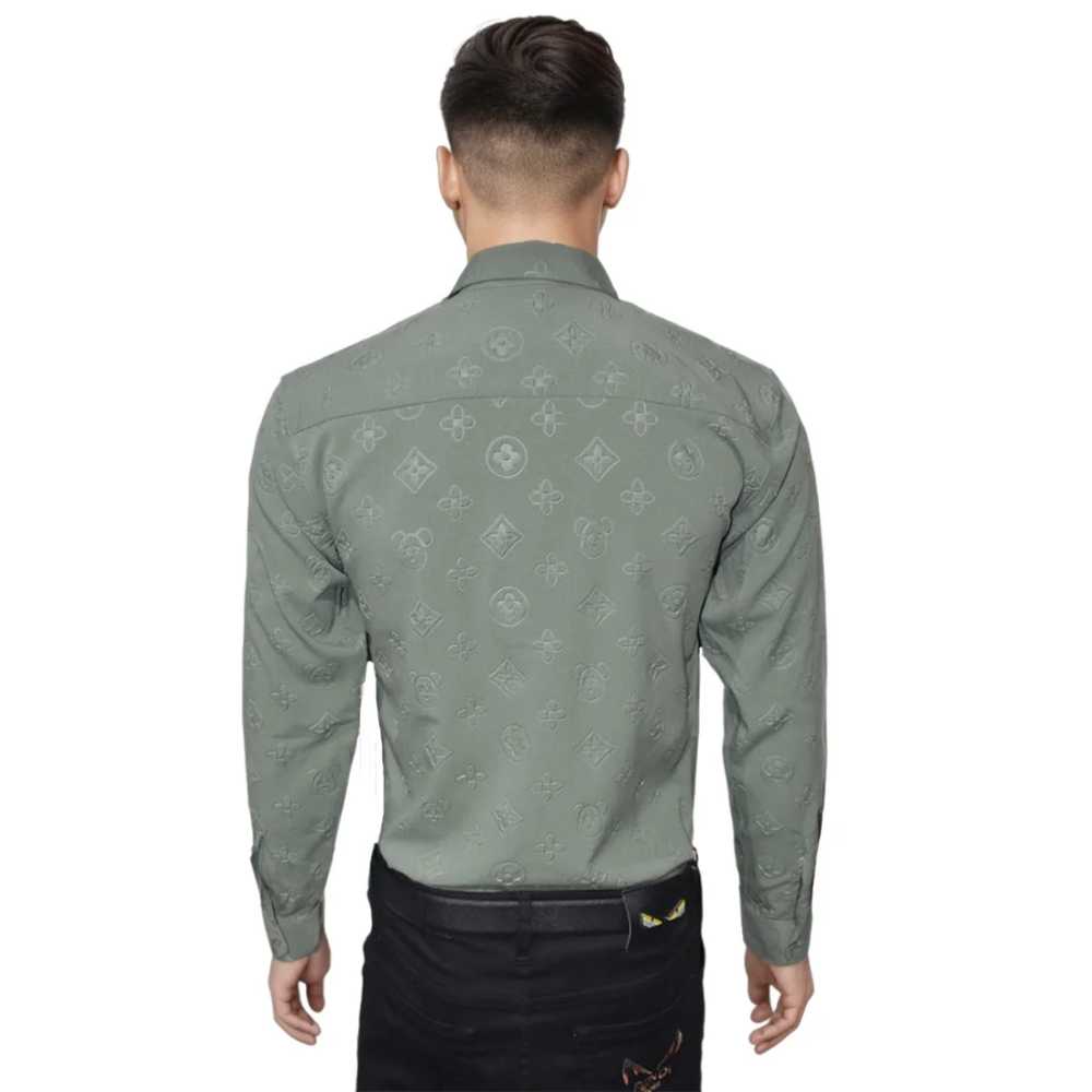 Louis Vuitton Green Premium Quality Men's Shirt-1