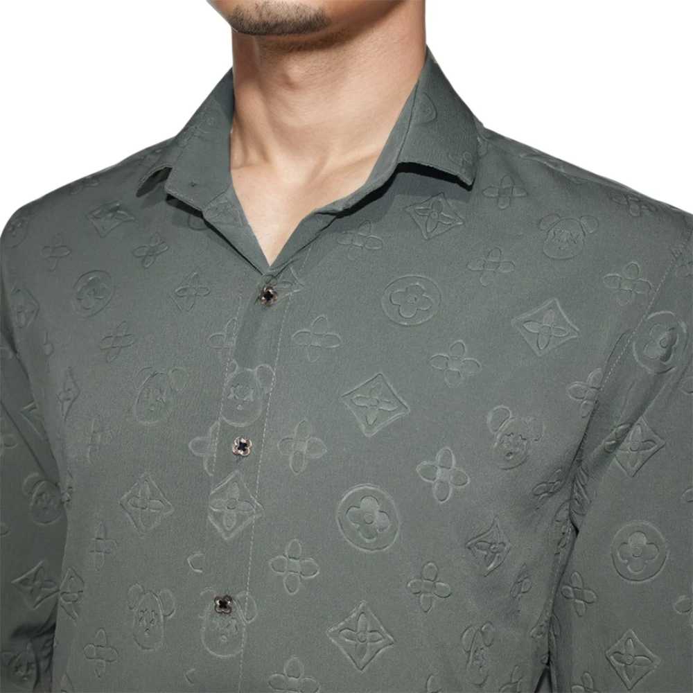 Louis Vuitton Green Premium Quality Men's Shirt-2