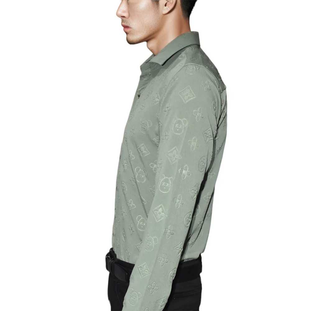 Louis Vuitton Green Premium Quality Men's Shirt-3