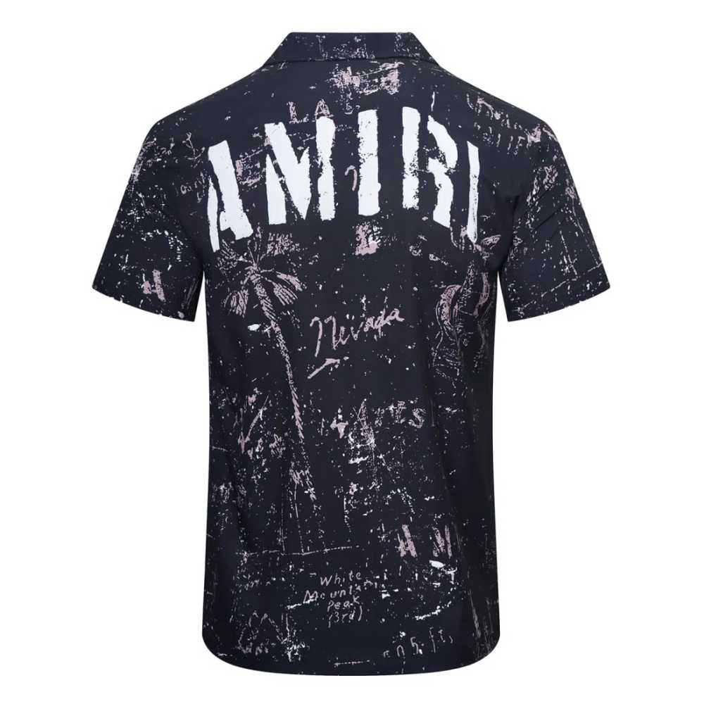 Amiri Black Premium Quality Half Sleeve Shirt-1