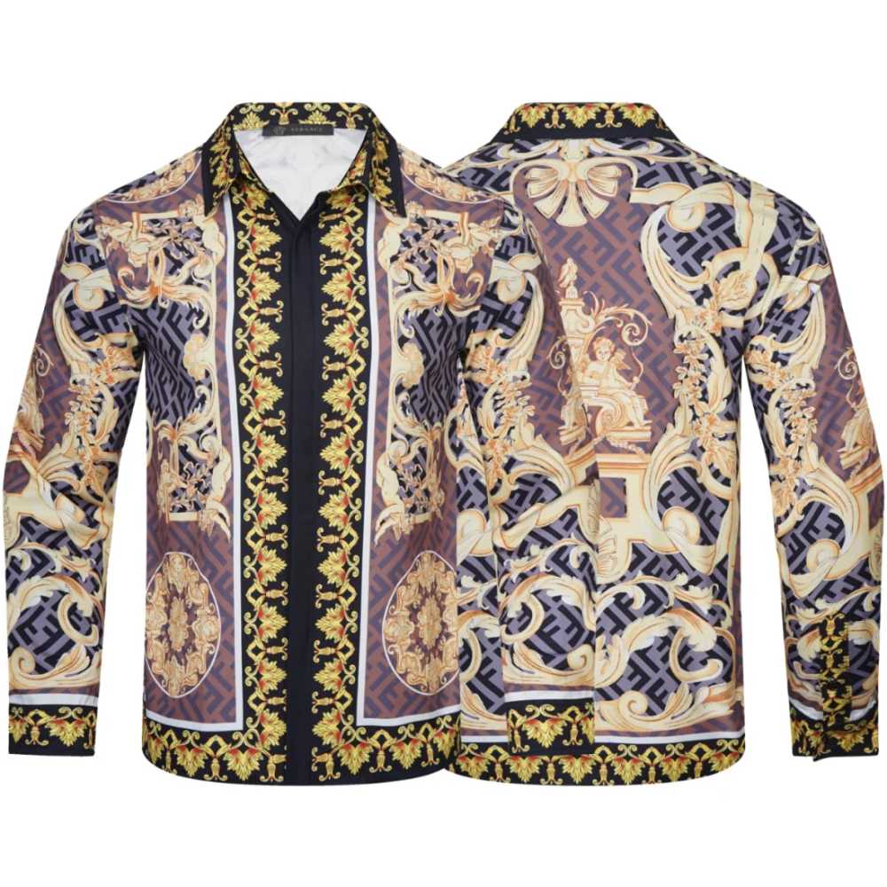 Versace Black & Gold Barocco Shirt-0