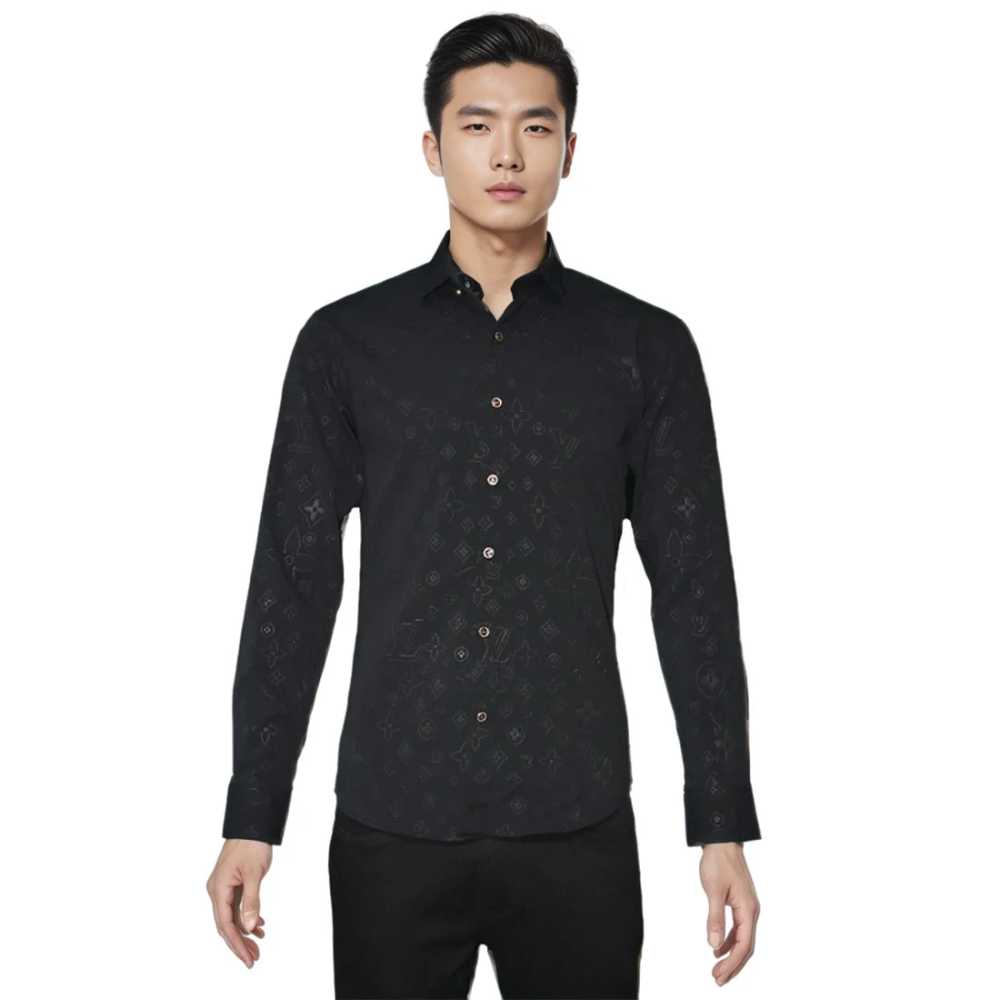Louis Vuitton Black Premium Quality Men's Shirt-5