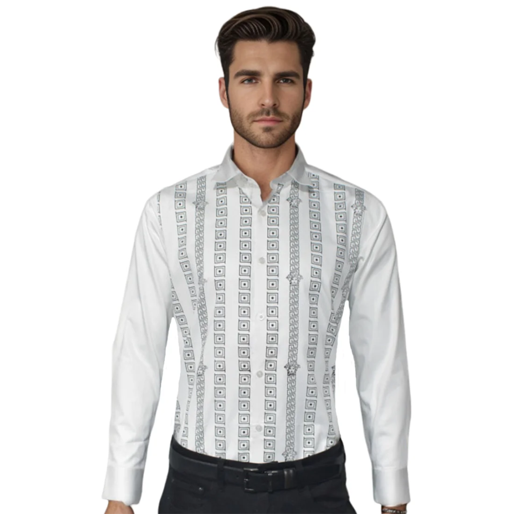 Versace White Logo Printed Premium Quality Shirt