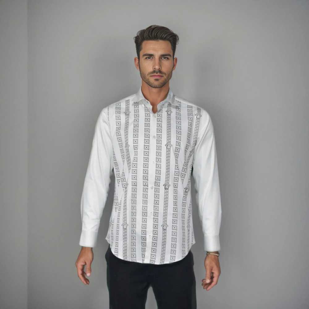 Versace White Logo Printed Premium Quality Shirt-6