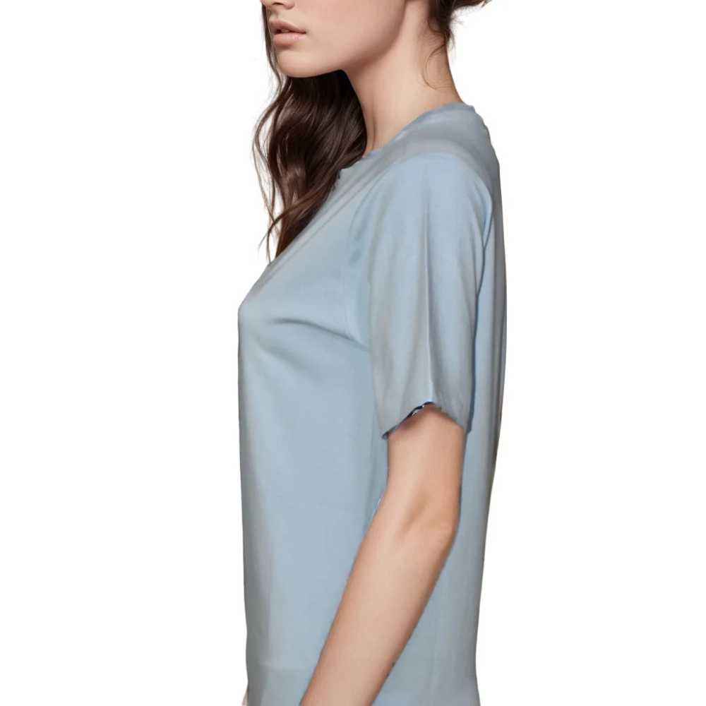 Abercrombie Light Blue Premium Quality Women T-shirt-2