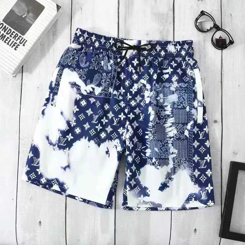 Louis Vuitton White & Blue Premium Quality Men's Shorts-0